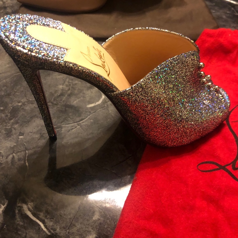 Christian Louboutin glitter sparkly heel shoes - Picture 4 of 8